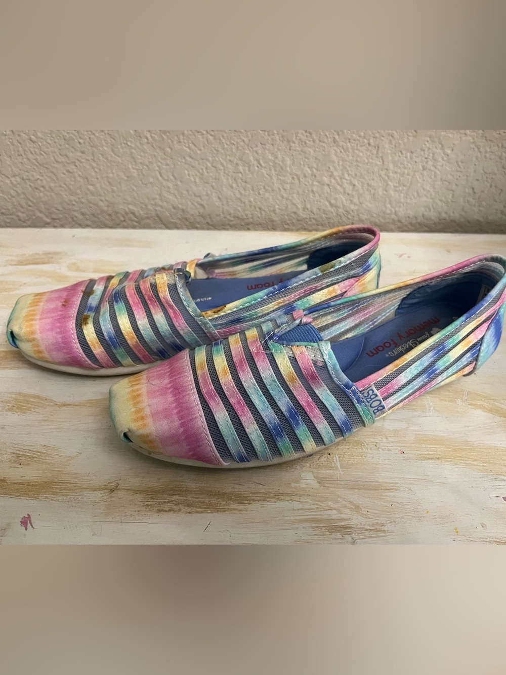 BOBS from Skechers Multicolor Tie-Dye Slip-On Flats